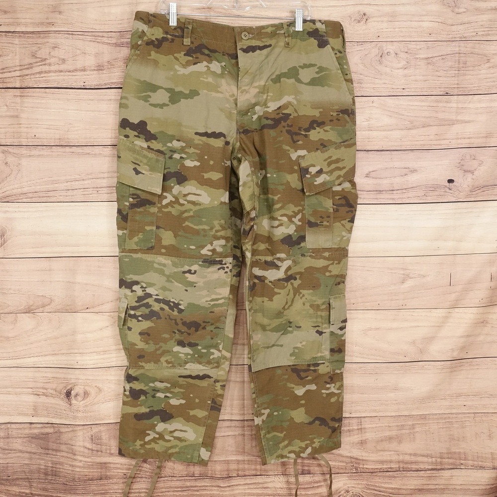 Golden MFG Co Army Combat Uniform Cargo Pants Mens 39x30 Camo Ripstop Green